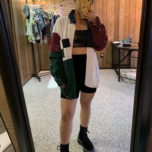 🌻. (3/$20) VINTAGE OVERSIZED BLOCK BUTTON UP